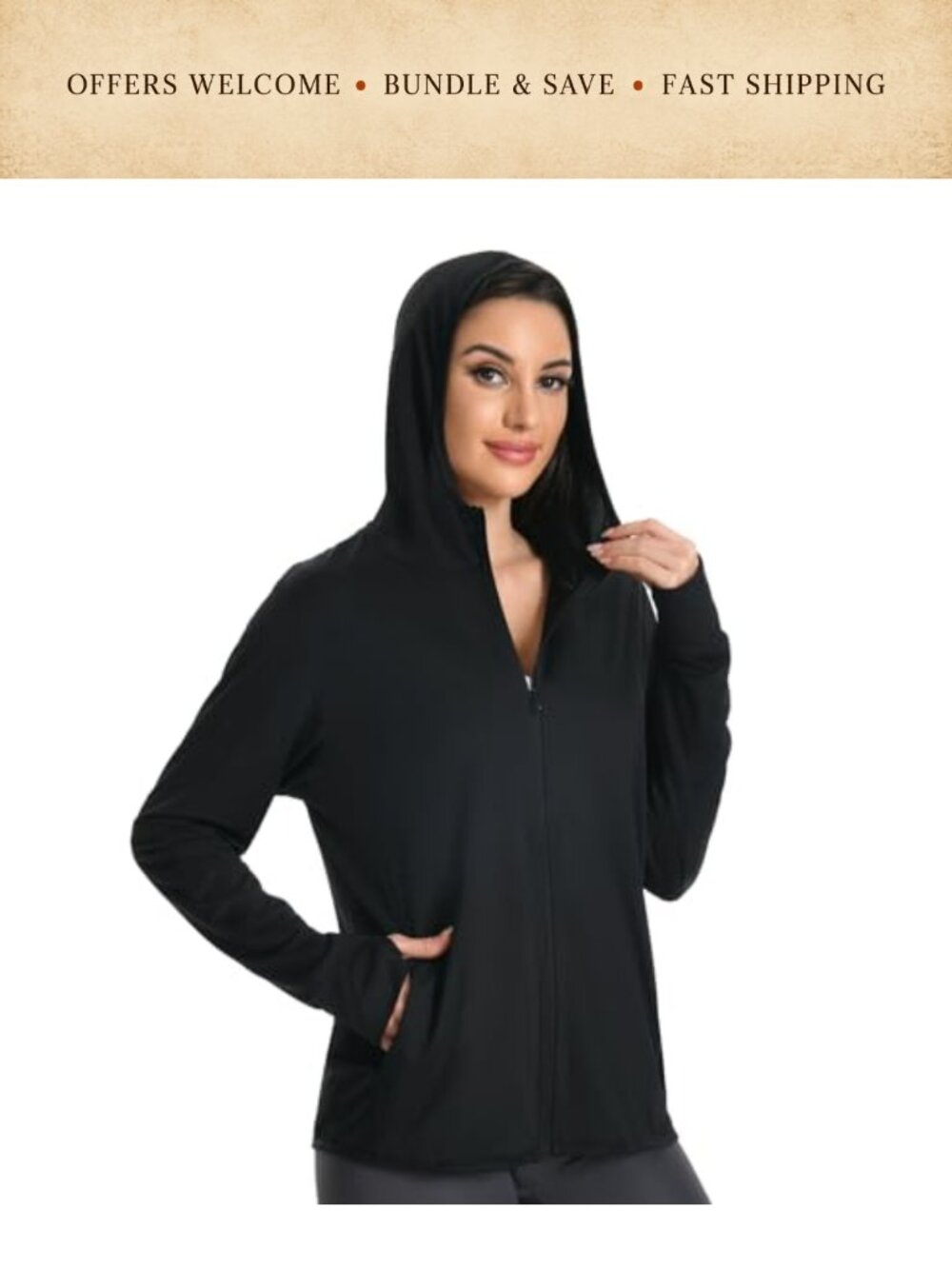 UV Protection Cooling Lightweight Sun Jacket with Hoodie